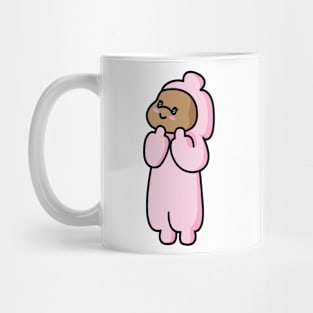 simple cute couple animation big love girl's side Mug